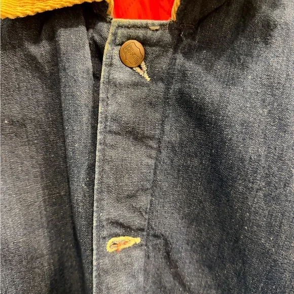 Vintage Big Smith Denim Chore Jacket Quilted Lined Made in USA Mens 50 XL - Picture 5 of 14